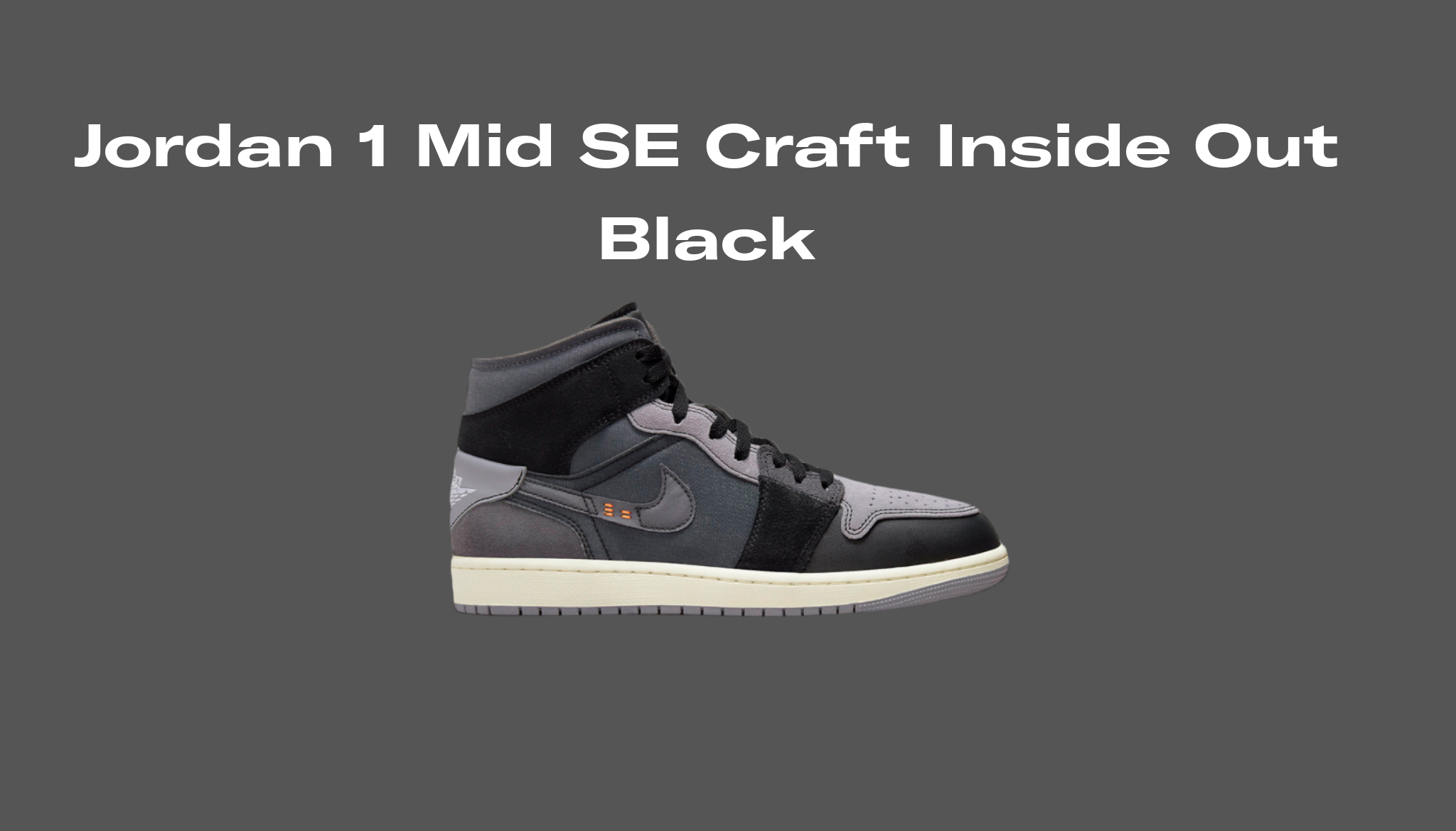 Jordan 1 Mid SE Craft Inside Out Black, Raffles and Release Date | Sole Retriever
